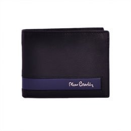 Portfel męski PIERRE CARDIN CB TILAK26 8805 RFID czarny z niebieskim paskiem