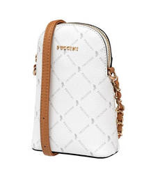 Mini torebka listonoszka damska Puccini Monogram BLXP0041T-0 biała