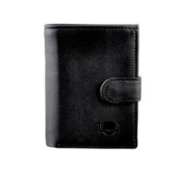 Klasyczny portfel męski LOL czarny matowy zapinany