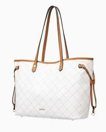 Duża torebka damska shopperka Puccini BLXP0013D-0 biała