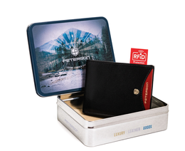 Portfel skórzany RFID PETERSON PTN 366.01 2-1-1 BL