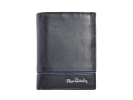 Portfel męski PIERRE CARDIN SAHARA TILAK 326 czarny z niebieskim paskiem
