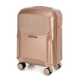 Mała walizka WITTCHEN 56-3P-131 różowo żłota