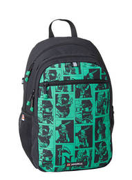 Plecak szkolny LEGO POULSEN Extended NINJAGO 18L 20222-2201 czarno - zielony