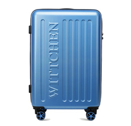 Średnia walizka WITTCHEN 56-3A-502-77 niebieska, tłoczone logo -20% OUTLET NR 58