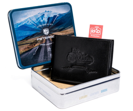 Portfel męski PETERSON 304-RFID-2-1-1 czarny