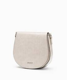 Torebka listonoszka damska croco Puccini BK1241209M-6A beżowa