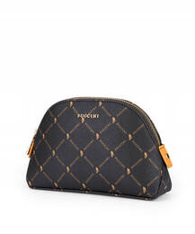 Kosmetyczka damska Puccini Monogram QLXP0044-2 brązowa