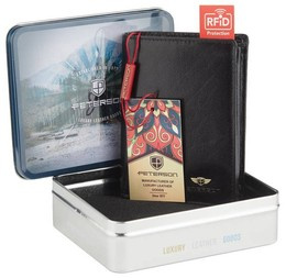 Portfel męski PETERSON 324-2-1-1 RFID czarny