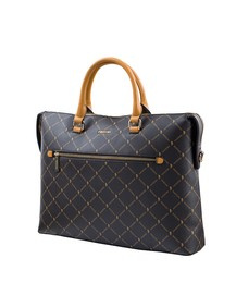 Damska torba na laptopa 13”/aktówka z ekoskóry w monogram PUCCINI BTXP0005 2 brązowa