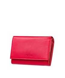 Portfel damski PUCCINI G008 3 czerwony skórzany, z RFID
