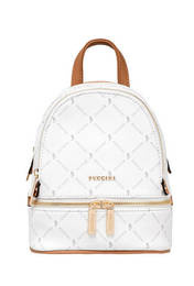 Mini Plecak / Torebka damska Puccini Monogram BLXP0043P-0 biały