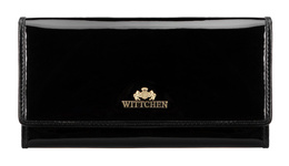 Portfel damski WITTCHEN 14-1L-052-1A czarny skórzany z ochroną RFID