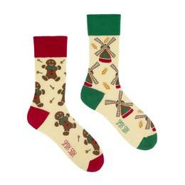 Świąteczne Skarpetki unisex - Co ma Piernik do Wiatraka