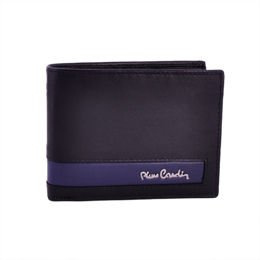 Portfel męski PIERRE CARDIN CB TILAK26 8806 RFID czarny z niebieskim paskiem