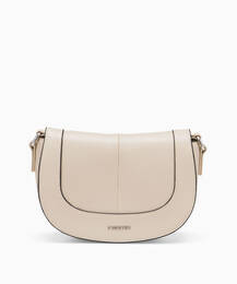 Torebka listonoszka damska z materiałowym paskiem PUCCINI BK1241205M-6A beżowa