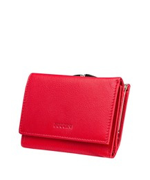 Portfel damski PUCCINI G010 3 czerwony skórzany, z RFID