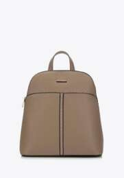 Plecak / Torebka damska trapezowa z nitami Wittchen 98-4Y-605-9 beżowa