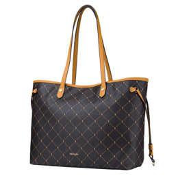 Duża torebka damska shopperka Puccini BLXP0013 brązowa