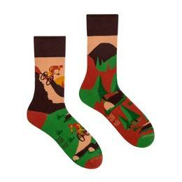 Kolorowe Skarpetki unisex - Dla fana wyczynów na rowerze MTB