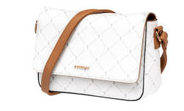 Torebka listonoszka damska Puccini Monogram BLXP0038M-0 biała