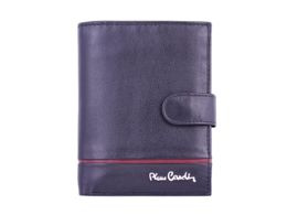 Portfel męski PIERRE CARDIN SAHARA TILAK 326A RFID czarny z czerwonym paskiem