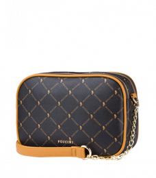 Torebka listonoszka damska dwukomorowa Puccini BLXP0012 2 brązowa