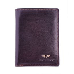 Portfel męski PETERSON 303 RFID ciemny brąz INICJAŁY MO - 30% outlet nr 401