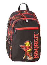 Plecak szkolny LEGO POULSEN Extended NINJAGO 18L 20222-2302 czerwono-czarny