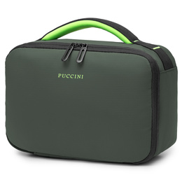 Kosmetyczka z wodoodporną kieszenią PUCCINI QML50249-5D zielona