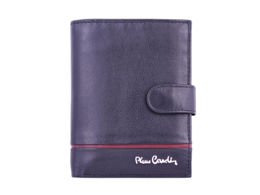 Portfel męski PIERRE CARDIN SAHARA TILAK 331A RFID czarny z czerwonym paskiem