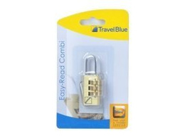 Kłódka szyfrowa Travel Blue 035*2 złota