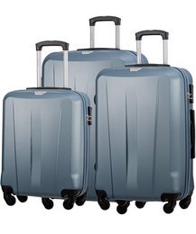 Zestaw trzech walizek PUCCINI ABS03 Paris niebieski