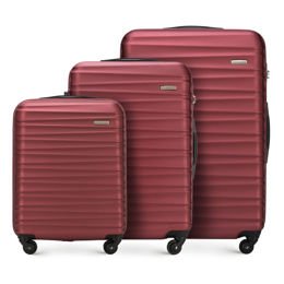 Zestaw trzech walizek WITTCHEN 56-3A-31S bordowy