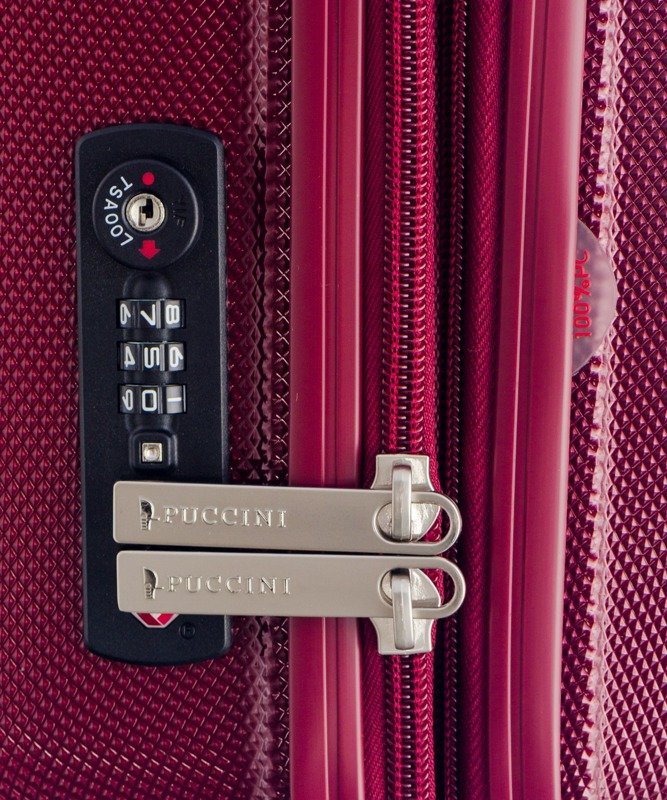 Mała walizka PUCCINI PC019  C+ 3 Londyn bordowa