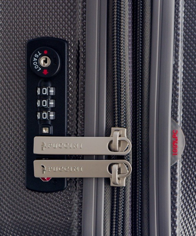 Mała walizka PUCCINI PC019 C+ 4  Londyn szary antracyt