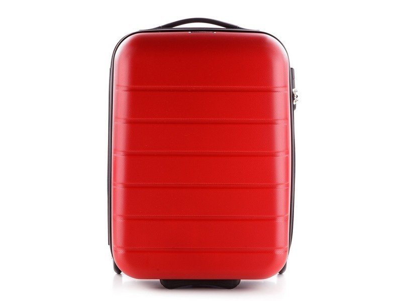 Mała walizka VIP COLLECTION V25-10-741 czerwona