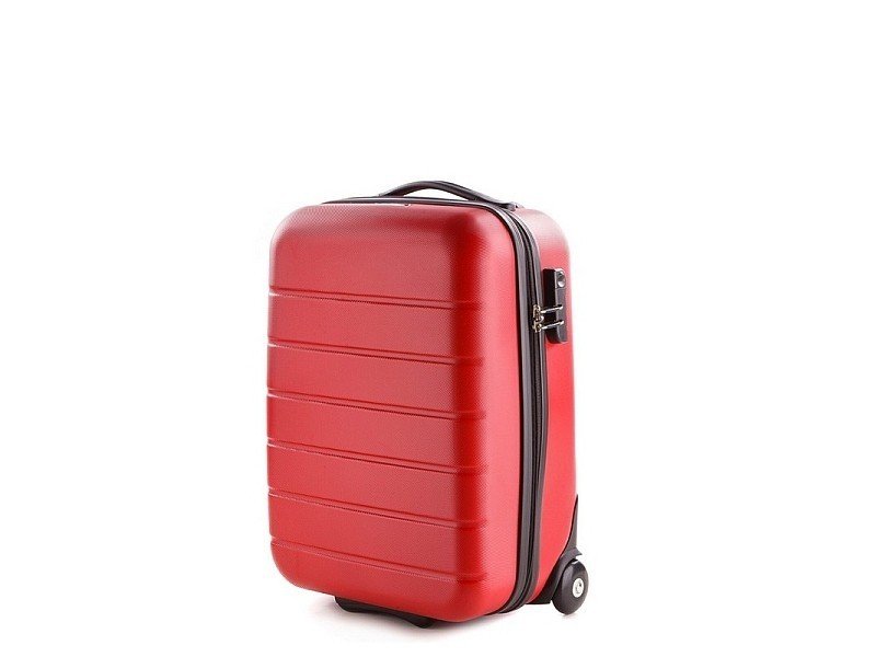 Mała walizka VIP COLLECTION V25-10-741 czerwona