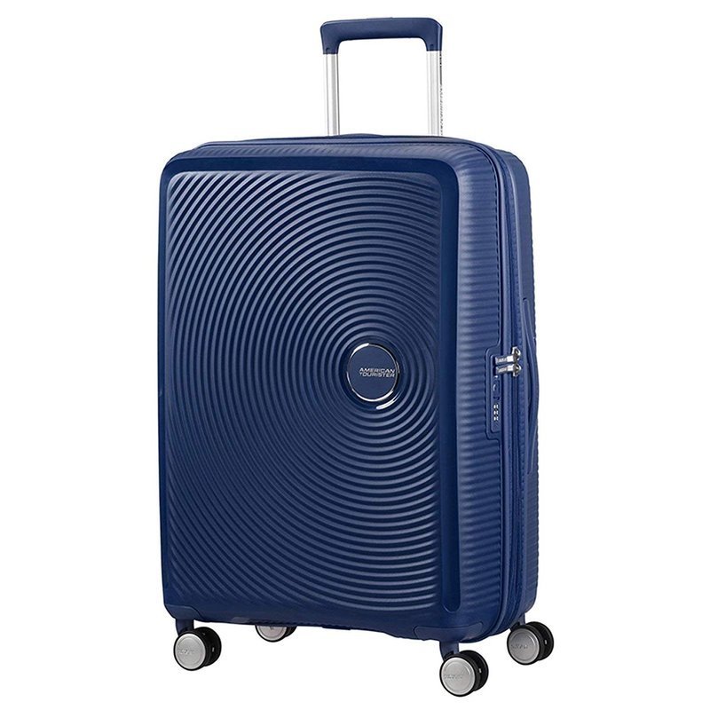 Średnia walizka AMERICAN TOURISTER 32G SOUNDBOX granatowa