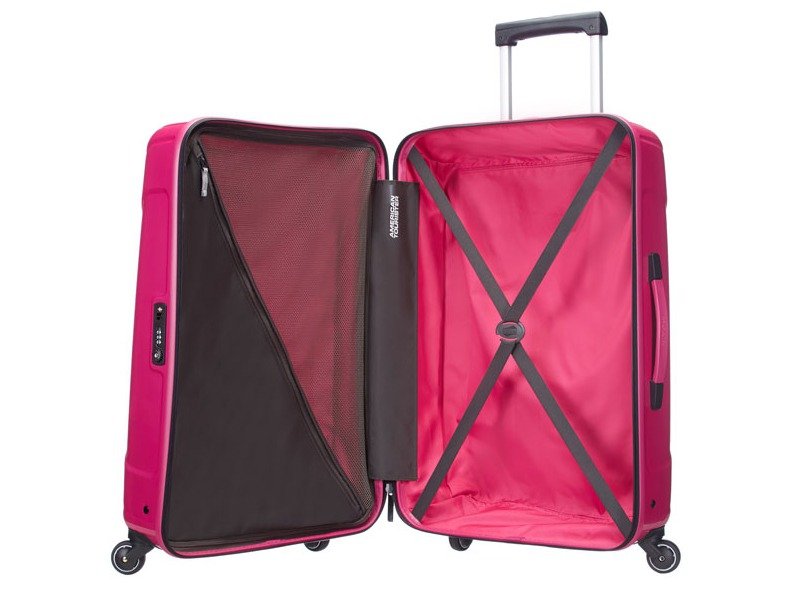 Średnia walizka AMERICAN TOURISTER 91A Vivotec różowa