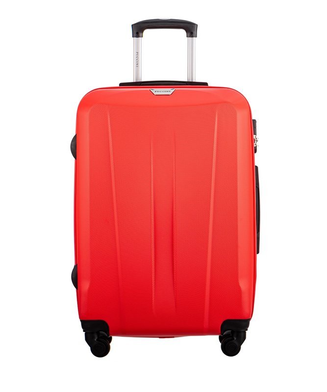 Średnia walizka PUCCINI ABS03B Paris czerwona