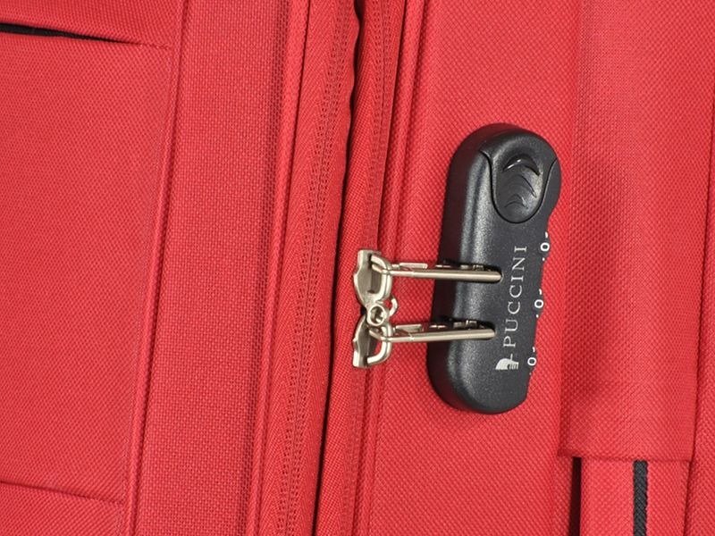 Średnia walizka PUCCINI EM-50307 Camerino czerwona