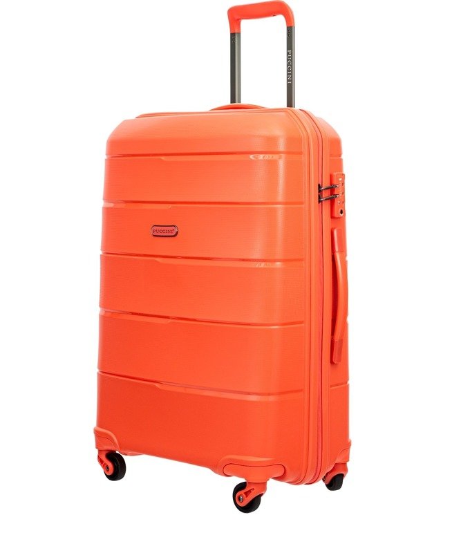Średnia walizka PUCCINI PP016 Bahamas pomarańczowa