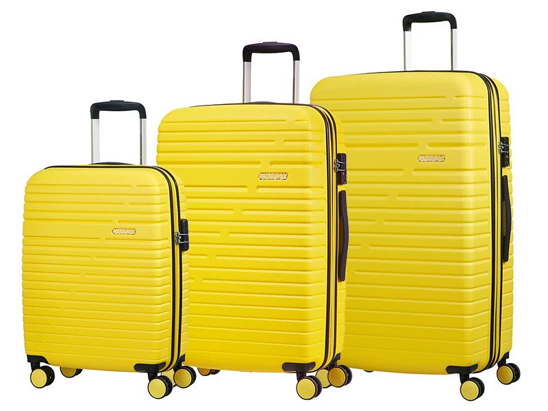 Zestaw trzech walizek AMERICAN TOURISTER 61G żółty