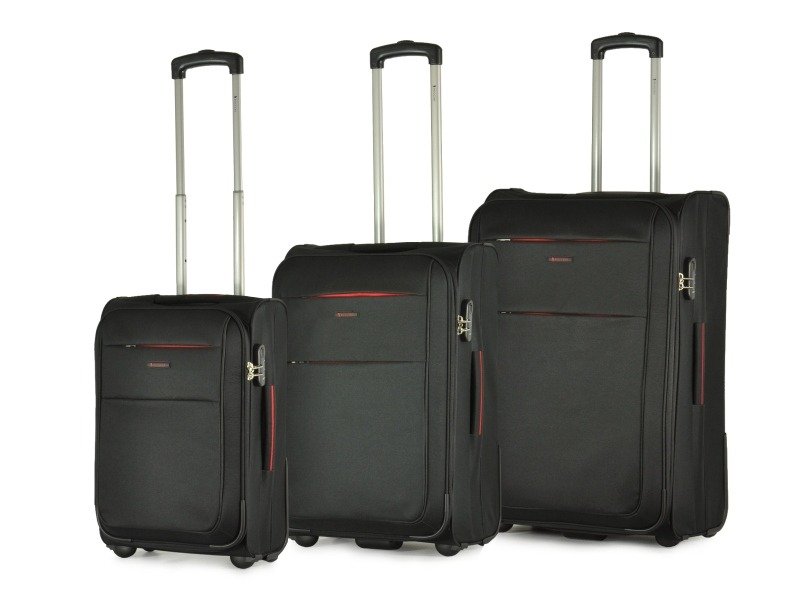 Zestaw trzech walizek PUCCINI EM-50307 Camerino czarny